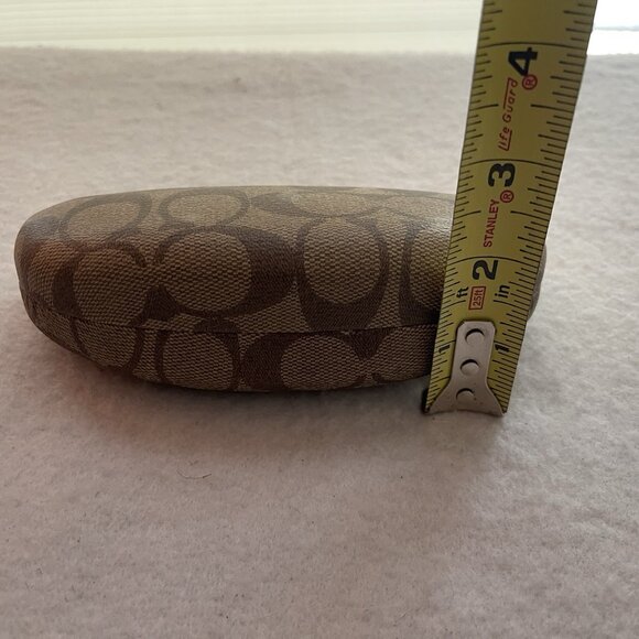 Coach Eyeglass Case Signature C Monogram Brown Sunglasses Clamshell - Picture 10 of 15